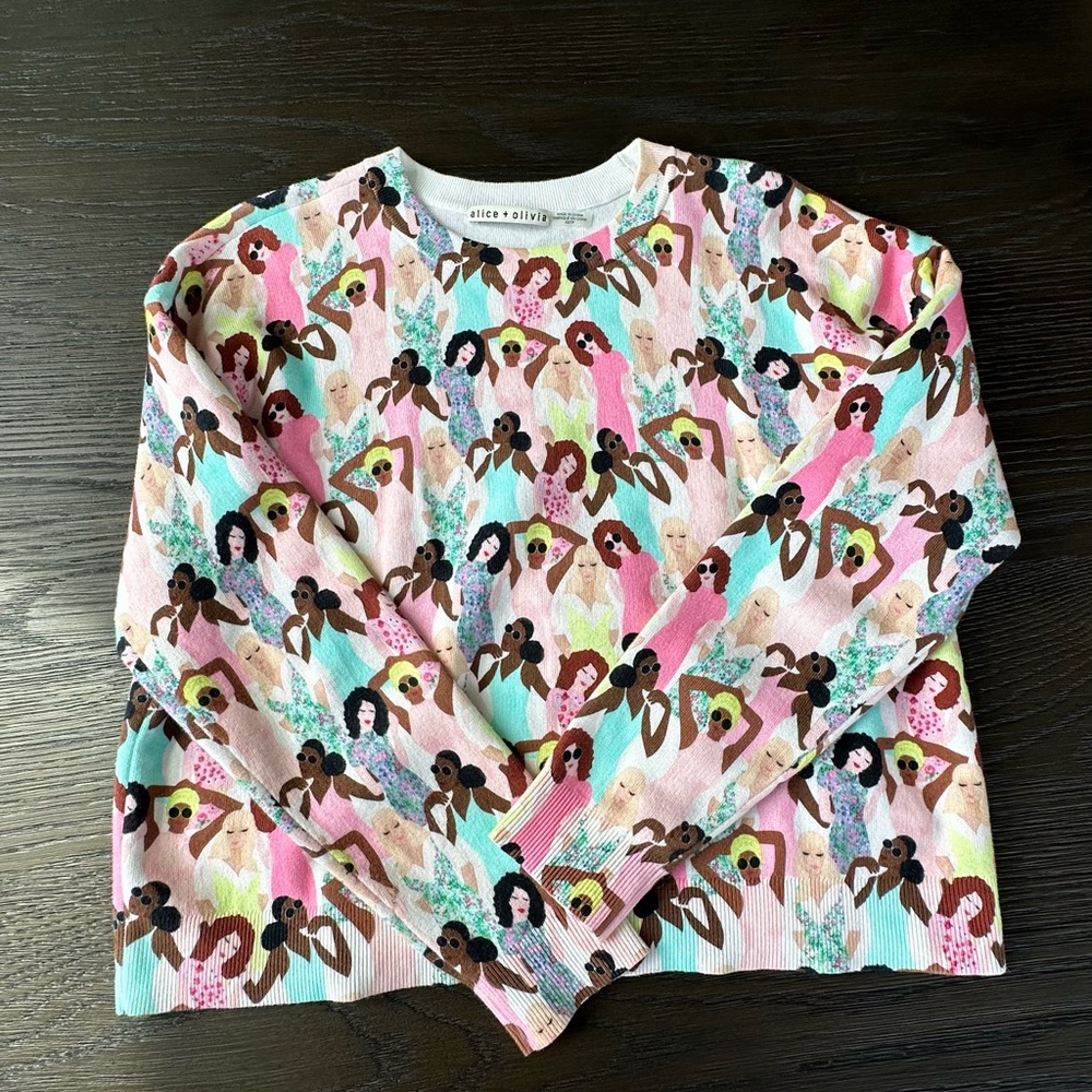 Alice + Olivia Multicolor Gleason Sweater Top